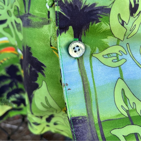 No Boundaries Hawaiian Shirt Button Down Toucan Tropical Mens Large - Picture 5 of 9